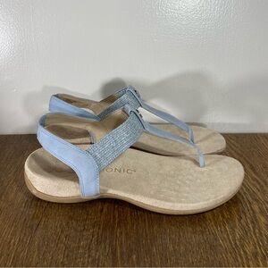 New Vionic Brea T-Strap Slingback Sandal Women’s Size 10 Blue Mist